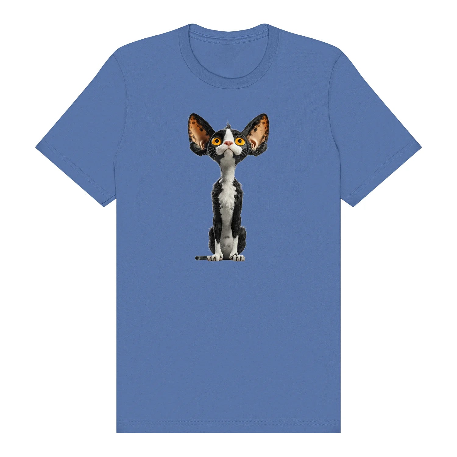 T-shirt Cat graphic 0017 - Columbia Blue