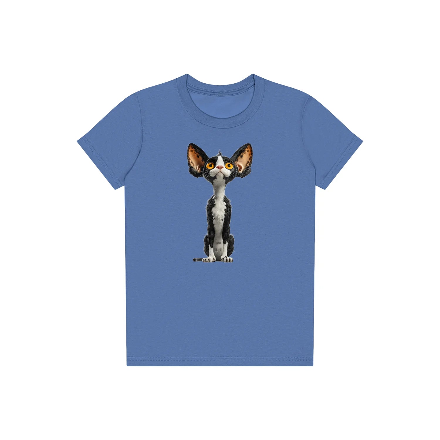 T-shirt Cat graphic 0017 - Columbia Blue