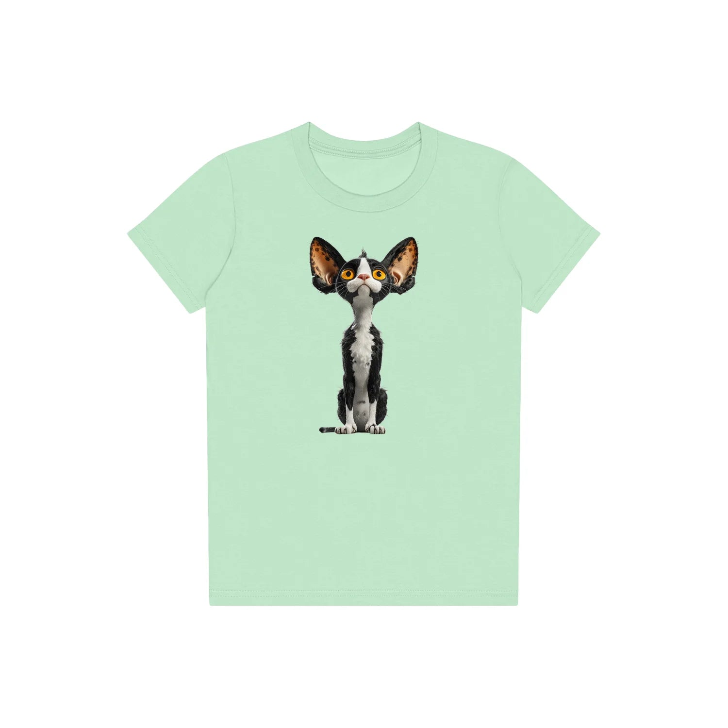 T-shirt Cat graphic 0017 - Mint