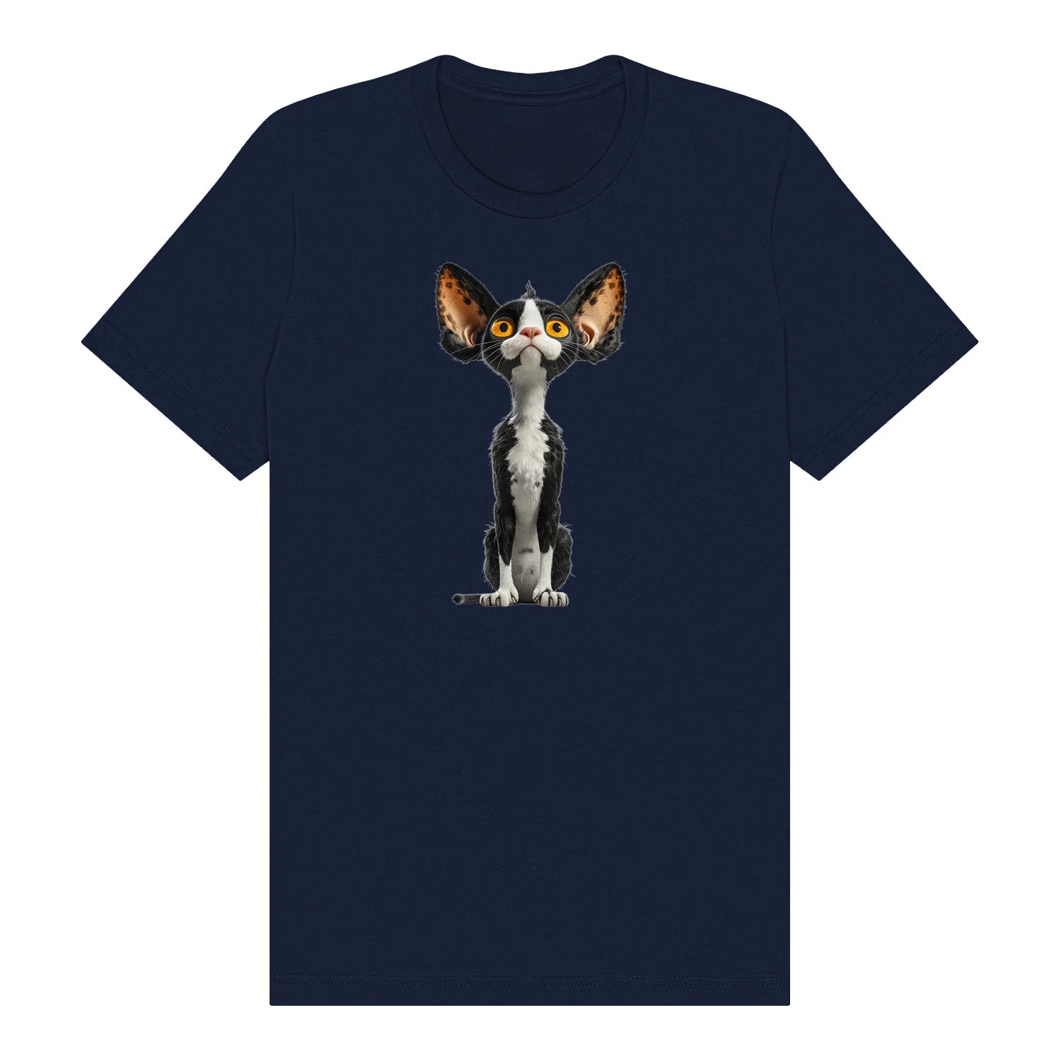 T-shirt Cat graphic 0017 - Navy