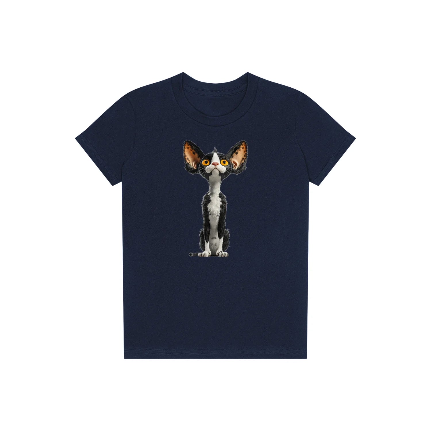 T-shirt Cat graphic 0017 - Navy