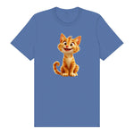 T-shirt Cat graphic 0018 - Columbia Blue
