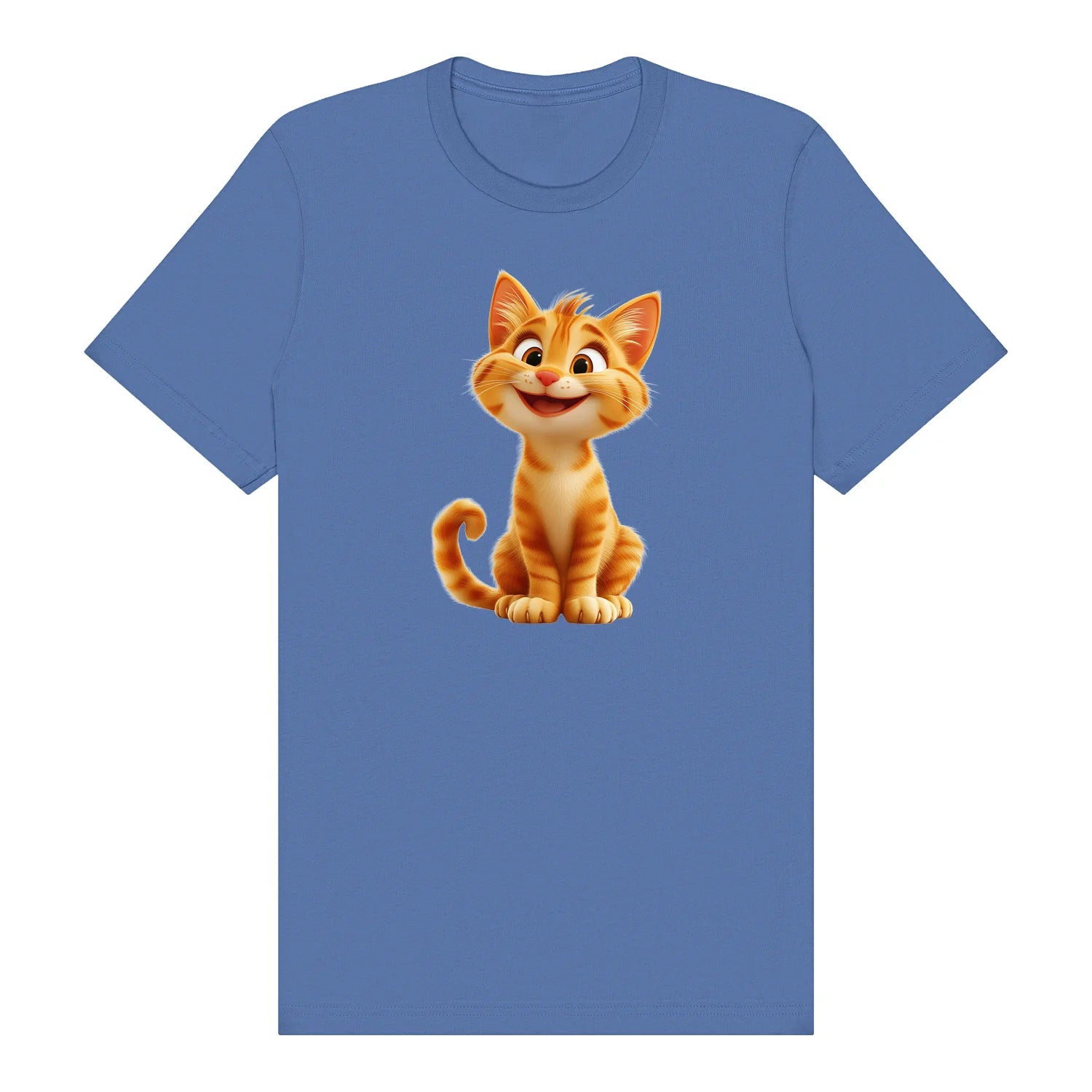 T-shirt Cat graphic 0018 - Columbia Blue