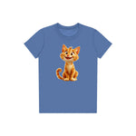 T-shirt Cat graphic 0018 - Columbia Blue