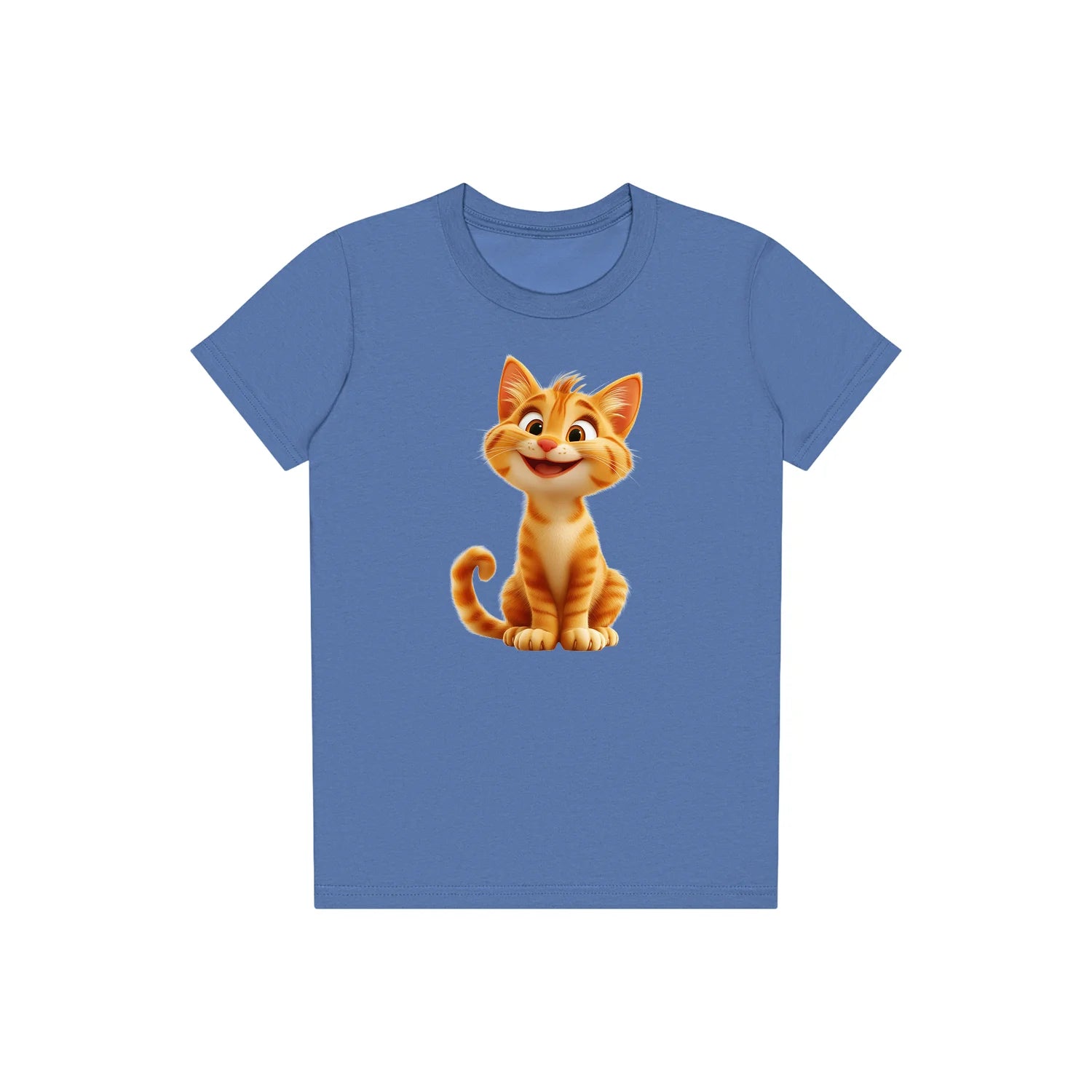T-shirt Cat graphic 0018 - Columbia Blue