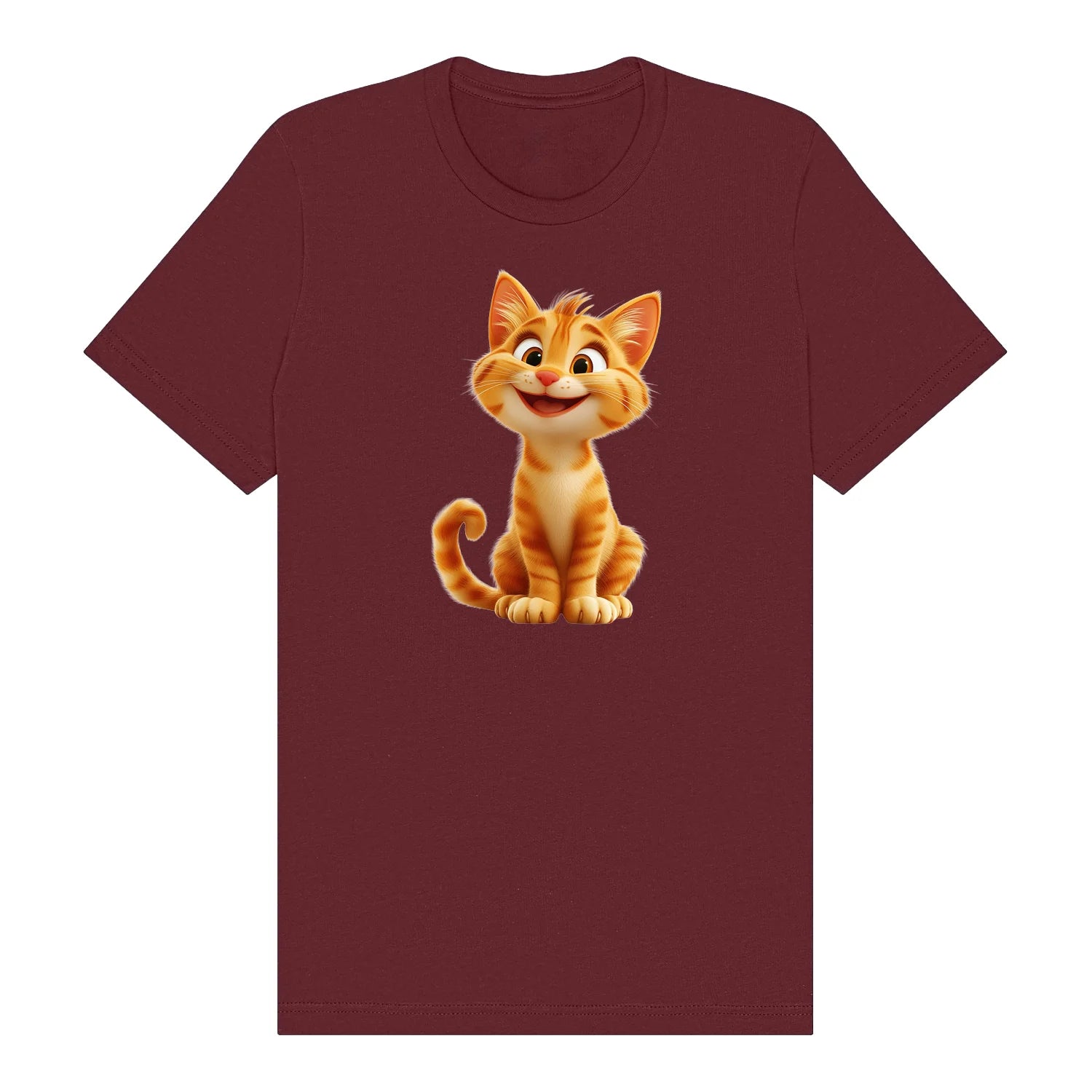T-shirt Cat graphic 0018 - Maroon