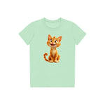 T-shirt Cat graphic 0018 - Mint