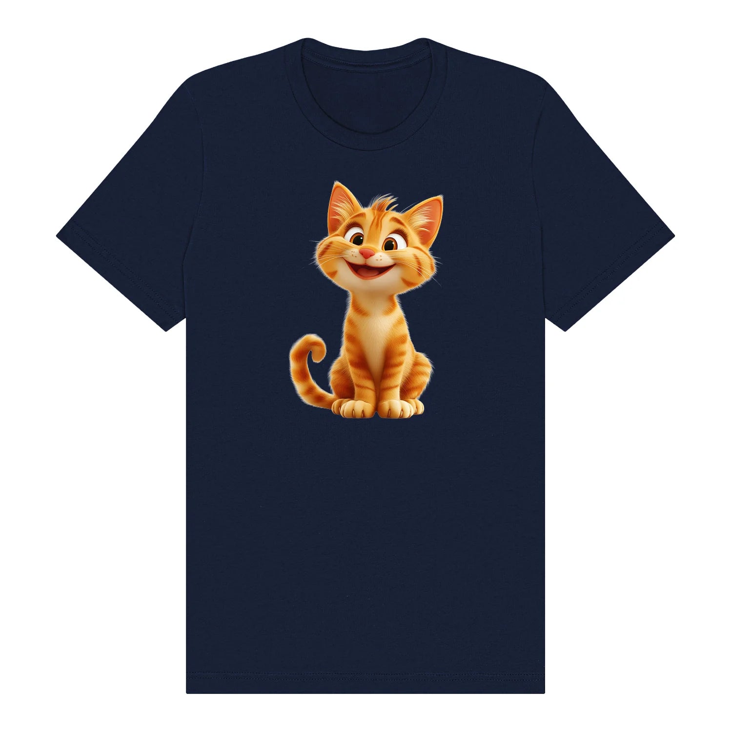 T-shirt Cat graphic 0018 - Navy