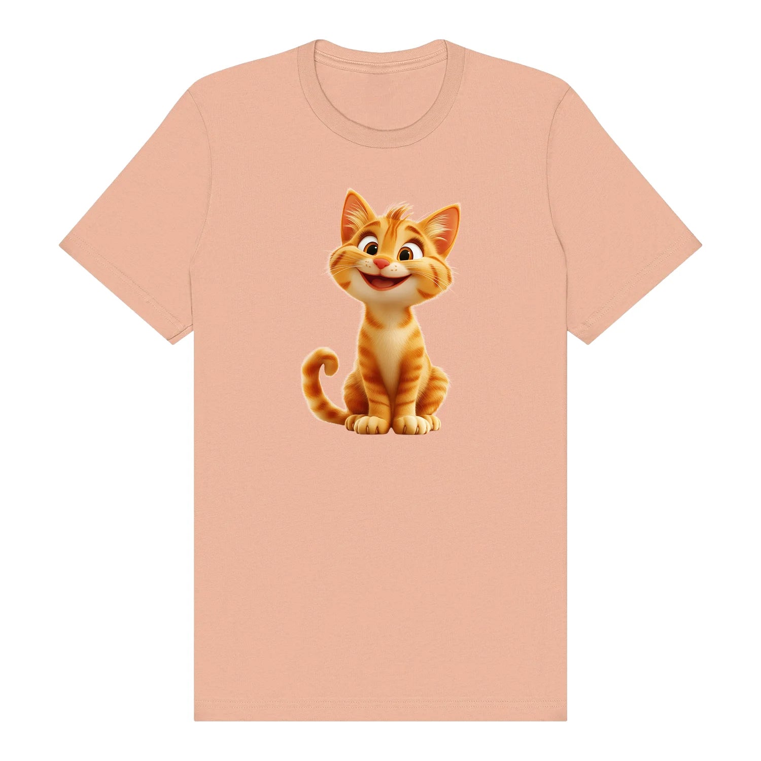 T-shirt Cat graphic 0018 - Peach