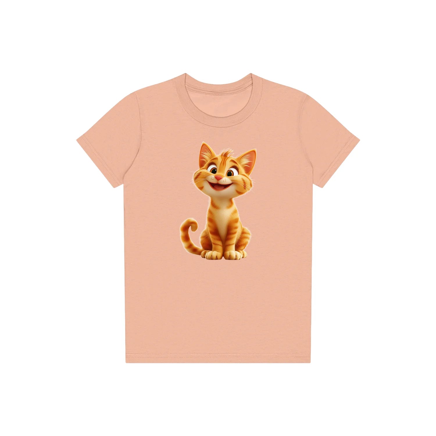 T-shirt Cat graphic 0018 - Peach