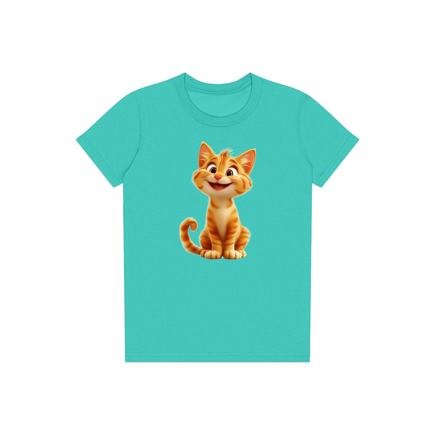 T-shirt Cat graphic 0018 - Teal