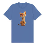 T-shirt Cat graphic 0019 - Columbia Blue