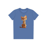T-shirt Cat graphic 0019 - Columbia Blue