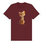 T-shirt Cat graphic 0019 - Maroon