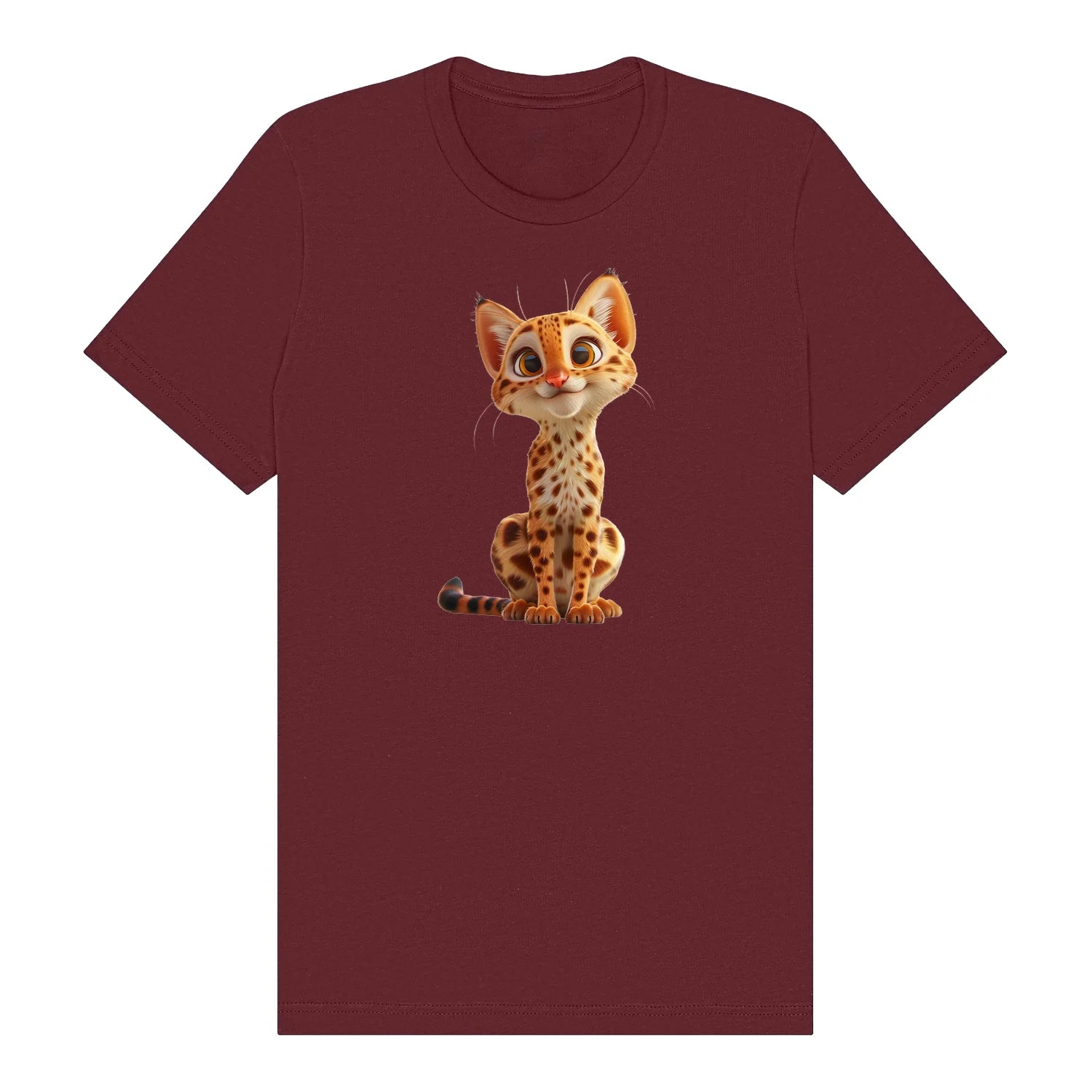 T-shirt Cat graphic 0019 - Maroon