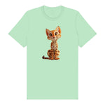 T-shirt Cat graphic 0019 - Mint