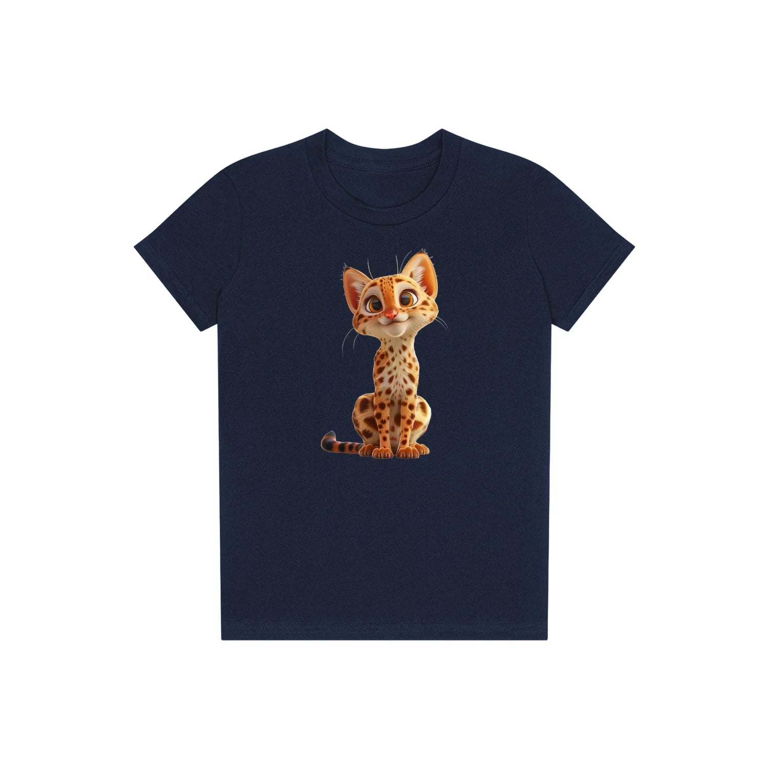 T-shirt Cat graphic 0019 - Navy