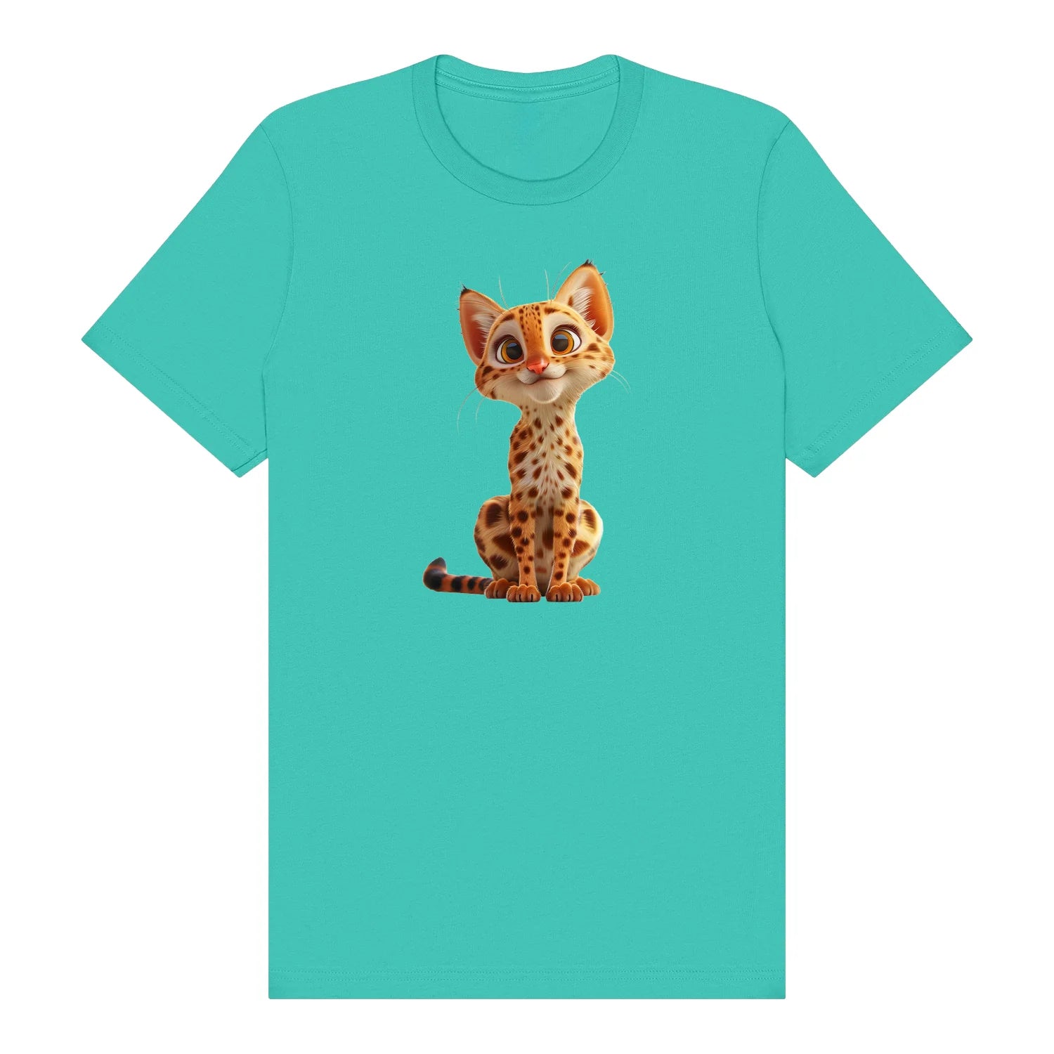 T-shirt Cat graphic 0019 - Teal