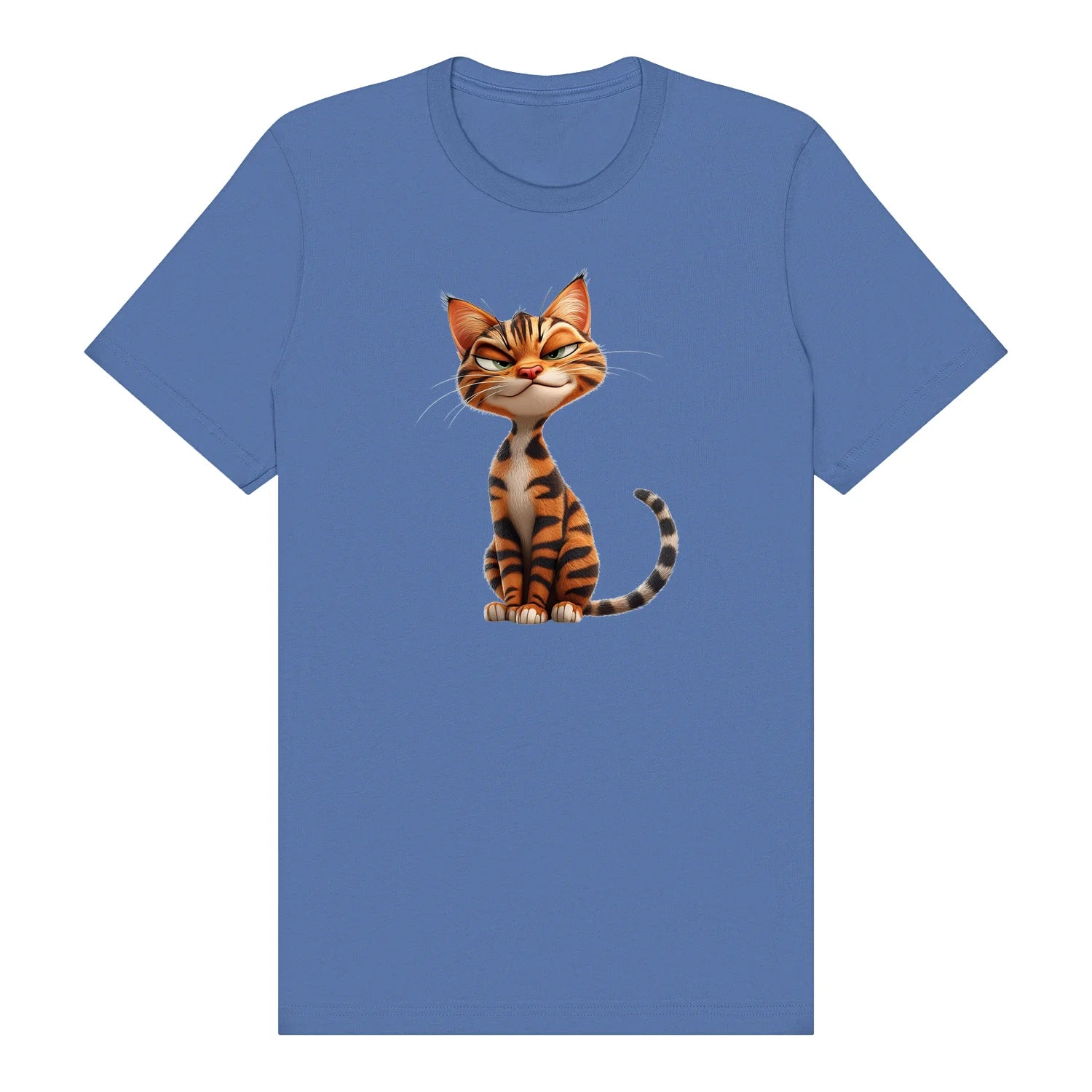 T-shirt Cat graphic 0020 - Columbia Blue