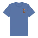 T-shirt Cat graphic 0020 - Columbia Blue