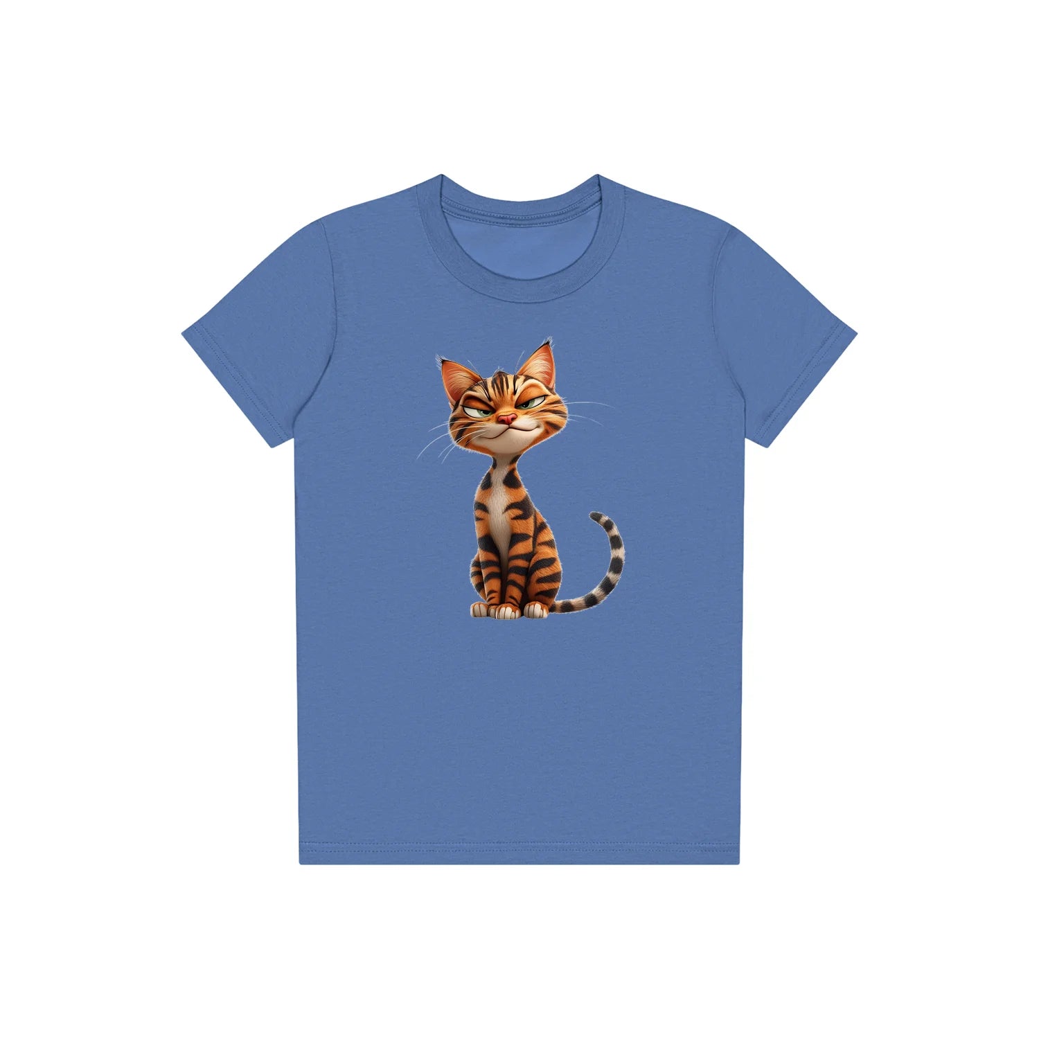 T-shirt Cat graphic 0020 - Columbia Blue