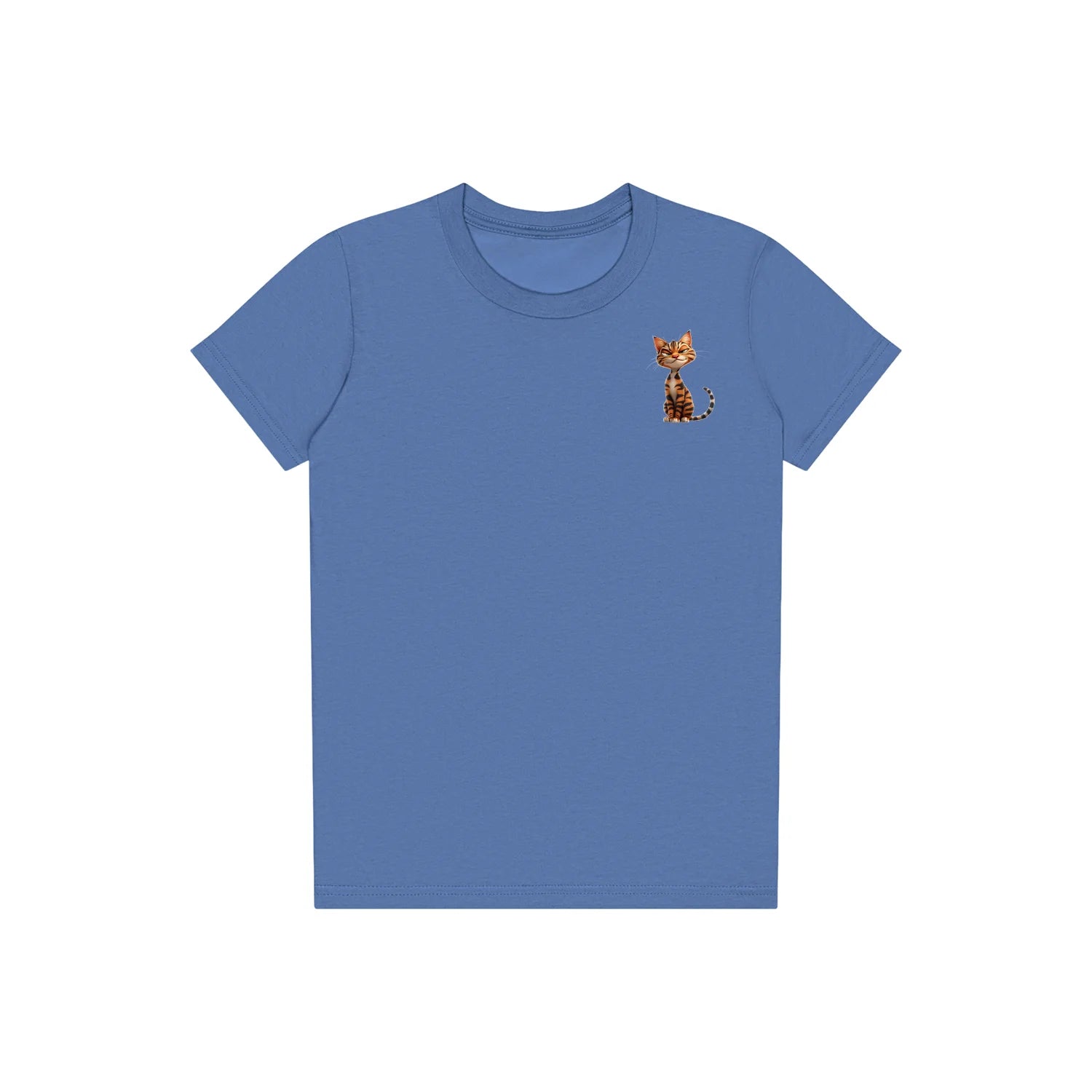 T-shirt Cat graphic 0020 - Columbia Blue