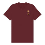 T-shirt Cat graphic 0020 - Maroon