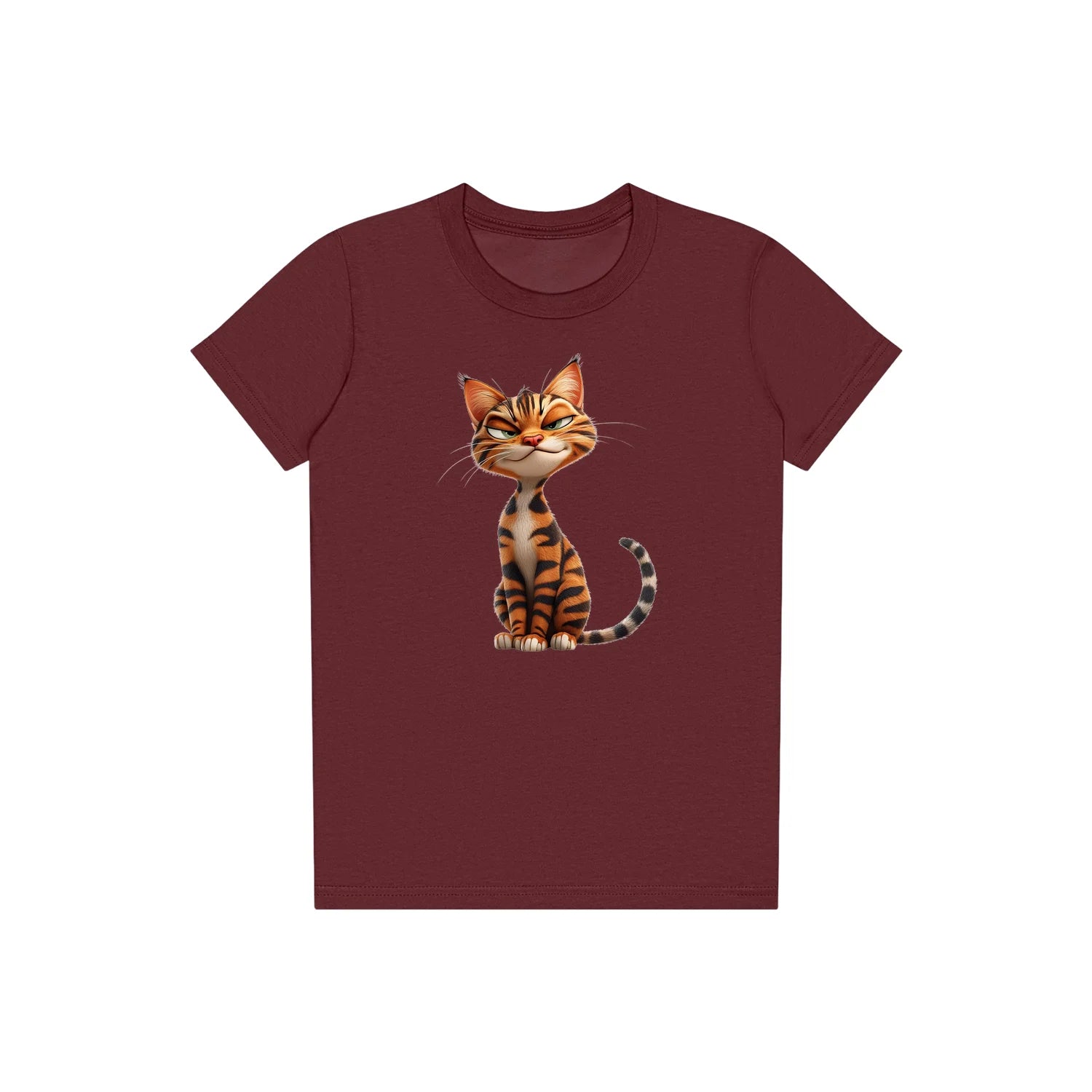 T-shirt Cat graphic 0020 - Maroon