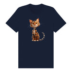 T-shirt Cat graphic 0020 - Navy