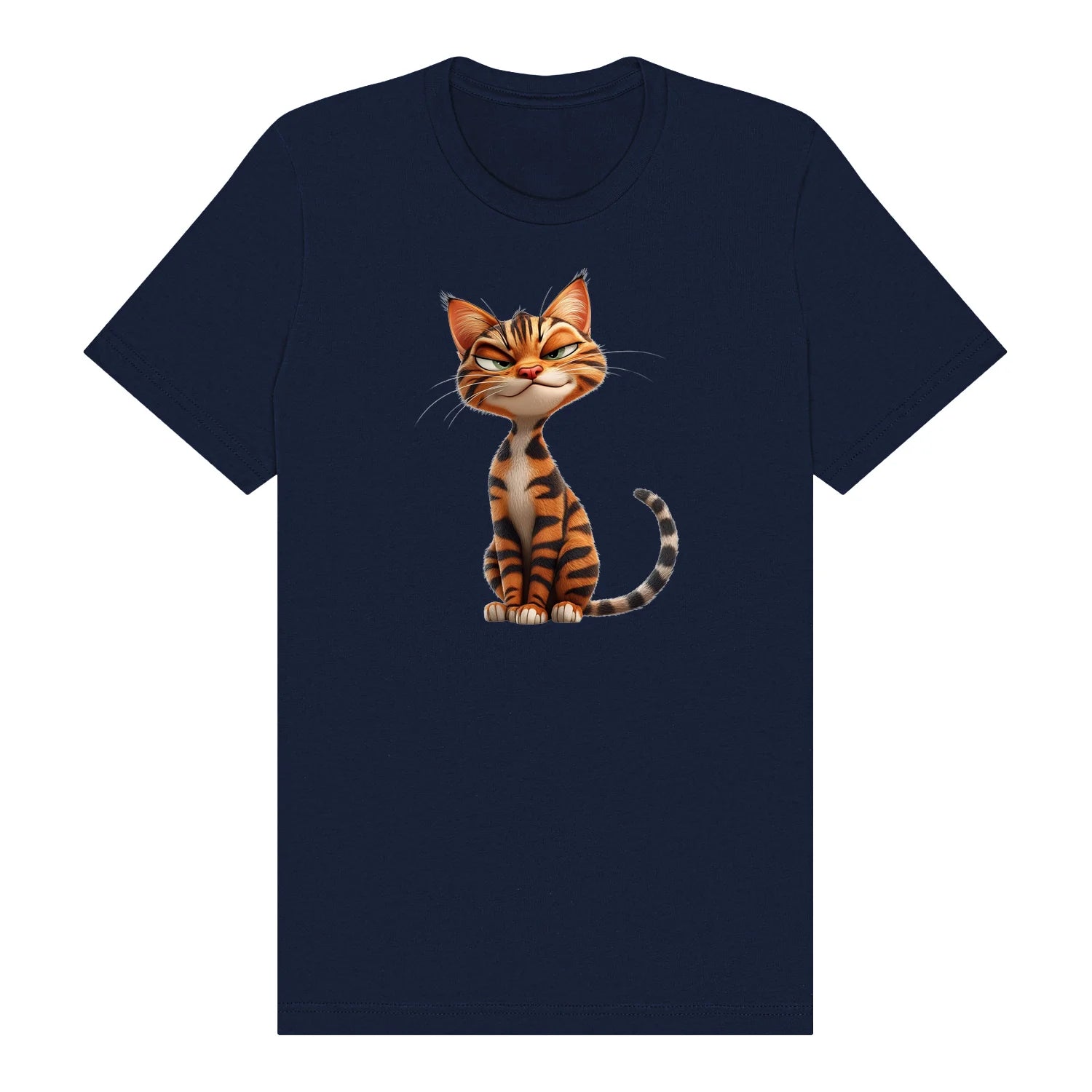T-shirt Cat graphic 0020 - Navy