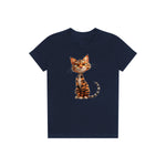 T-shirt Cat graphic 0020 - Navy