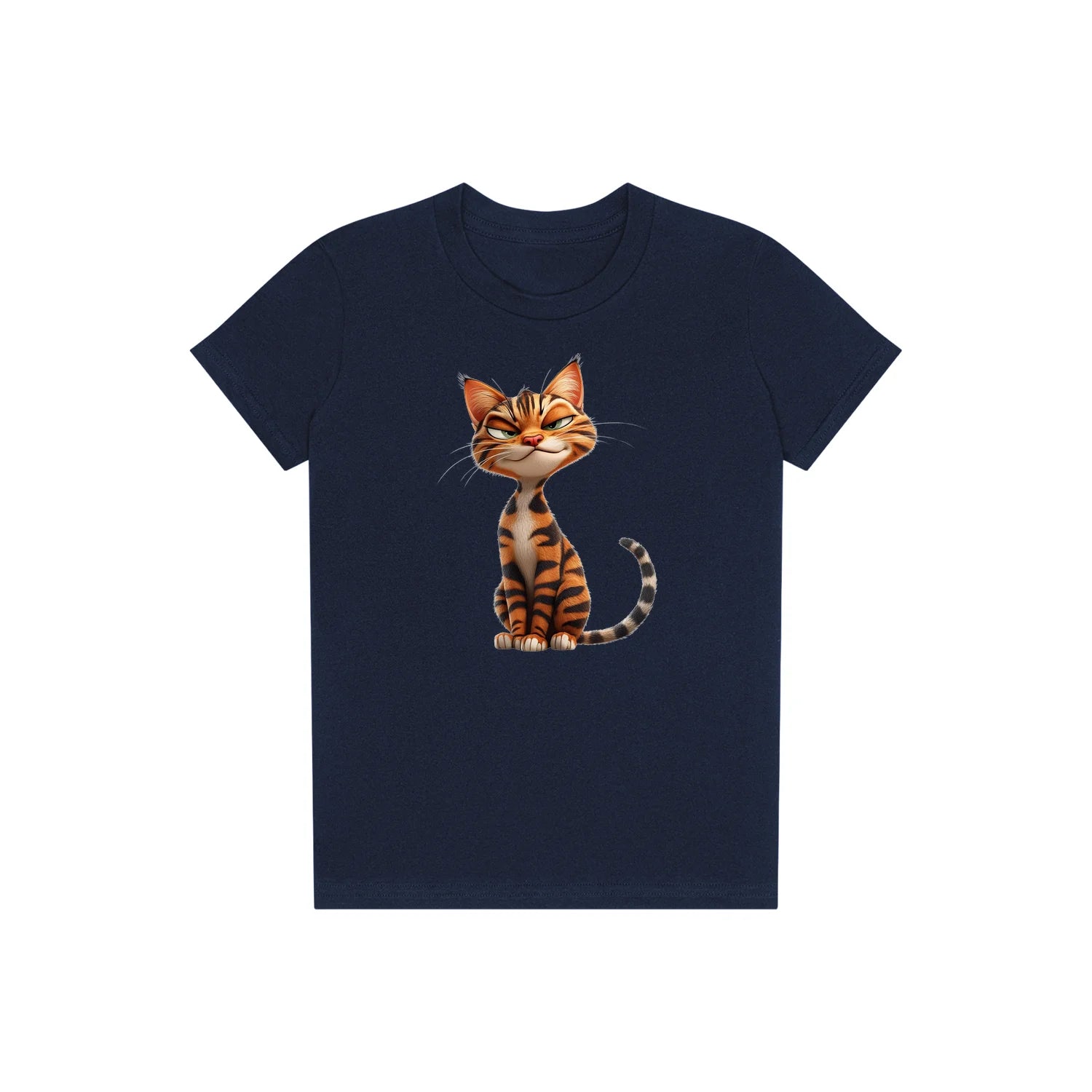 T-shirt Cat graphic 0020 - Navy