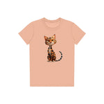 T-shirt Cat graphic 0020 - Peach