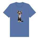 T-shirt Cat graphic 0021 - Columbia Blue