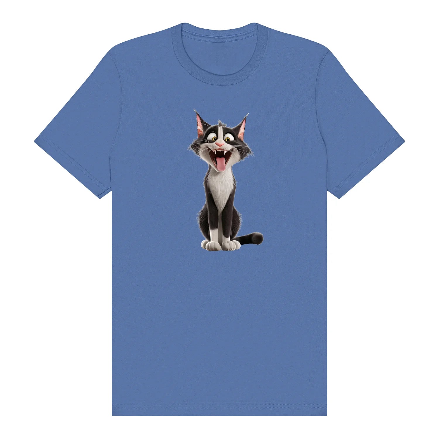 T-shirt Cat graphic 0021 - Columbia Blue