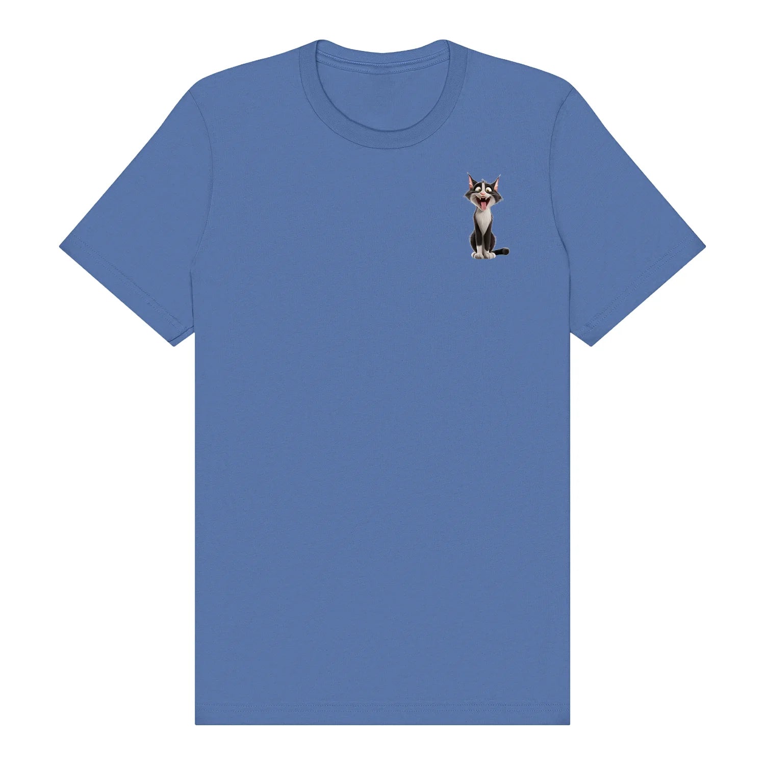 T-shirt Cat graphic 0021 - Columbia Blue