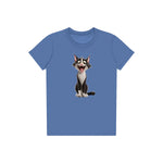 T-shirt Cat graphic 0021 - Columbia Blue