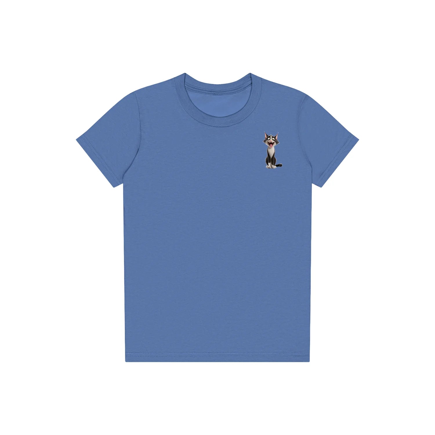 T-shirt Cat graphic 0021 - Columbia Blue