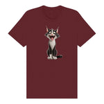 T-shirt Cat graphic 0021 - Maroon