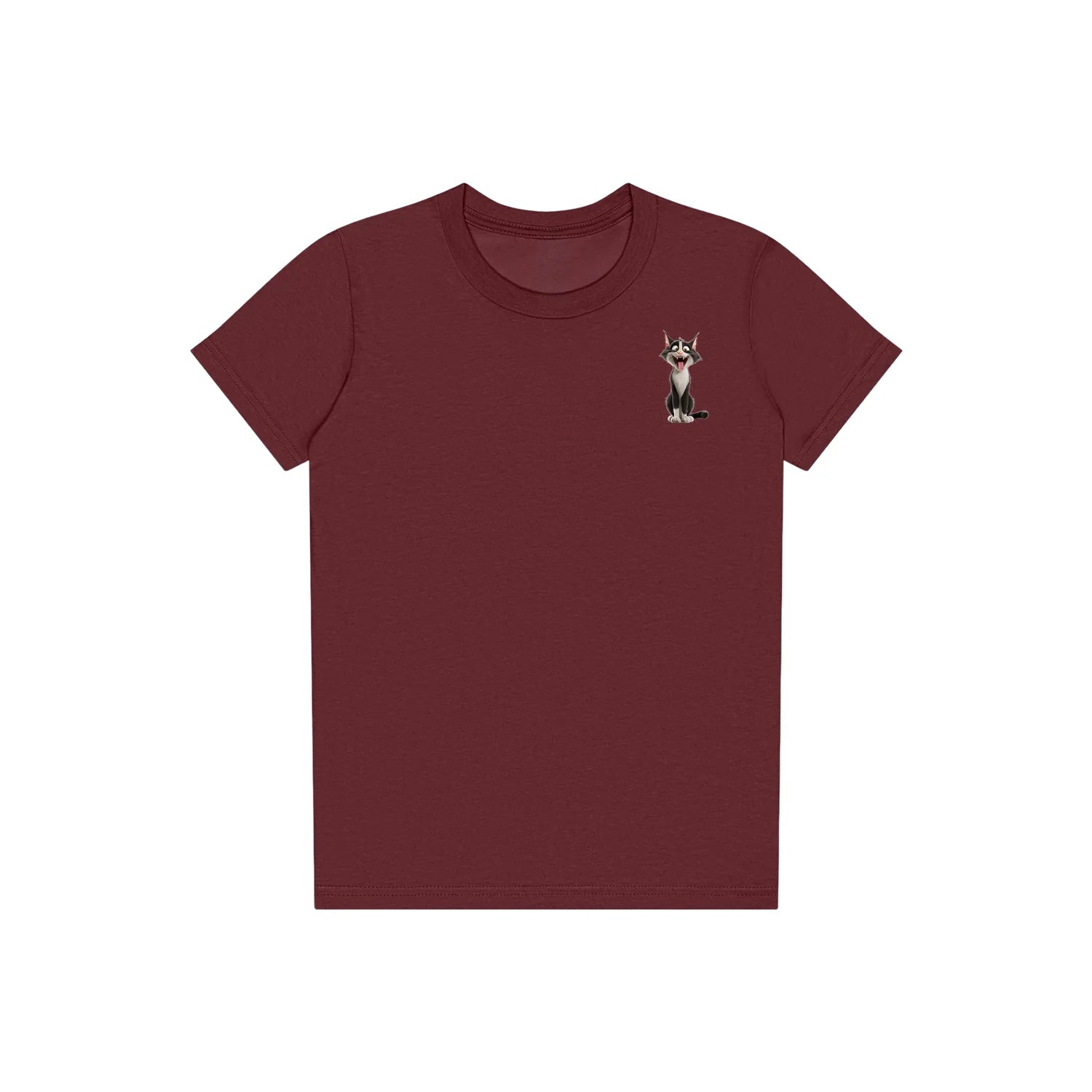 T-shirt Cat graphic 0021 - Maroon