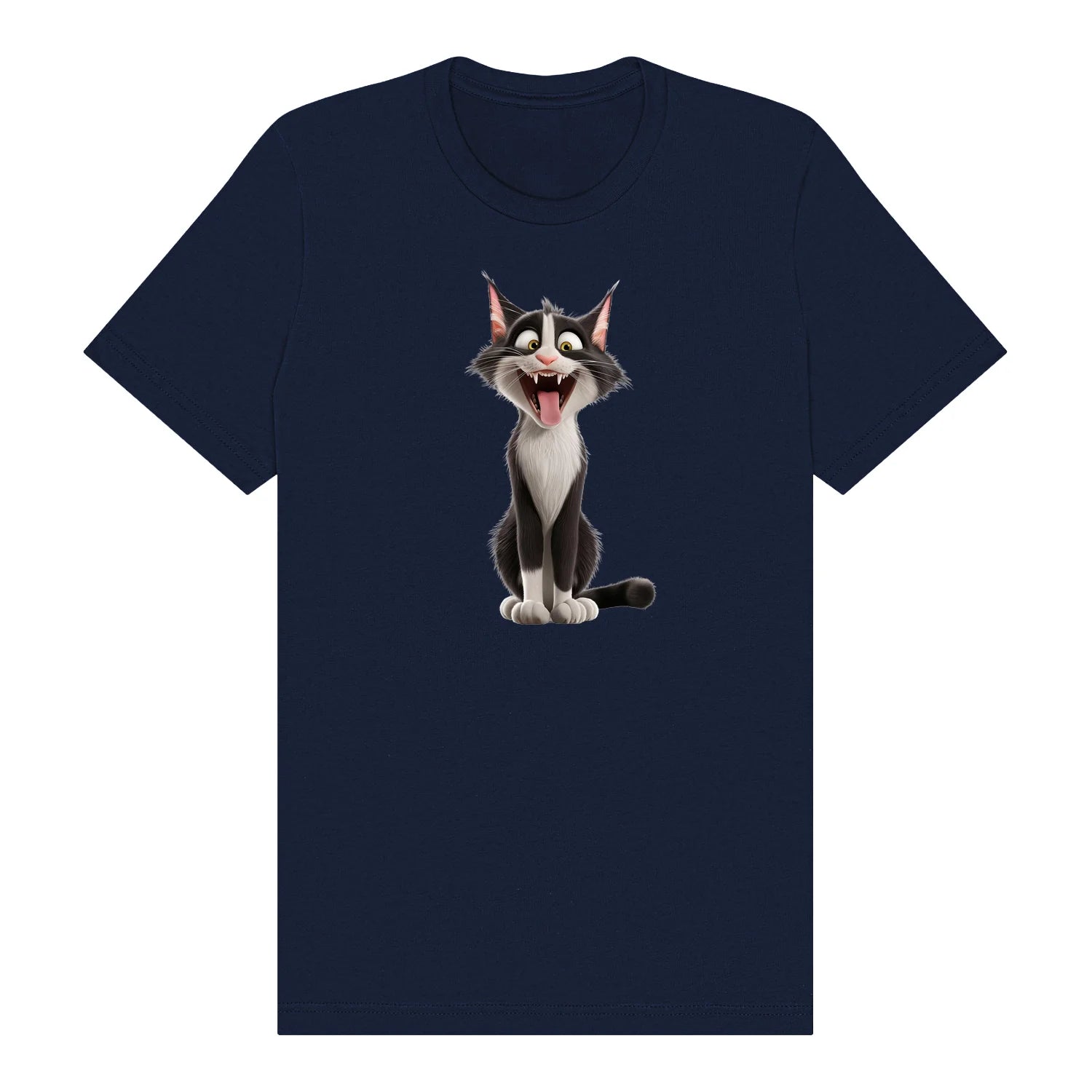 T-shirt Cat graphic 0021 - Navy
