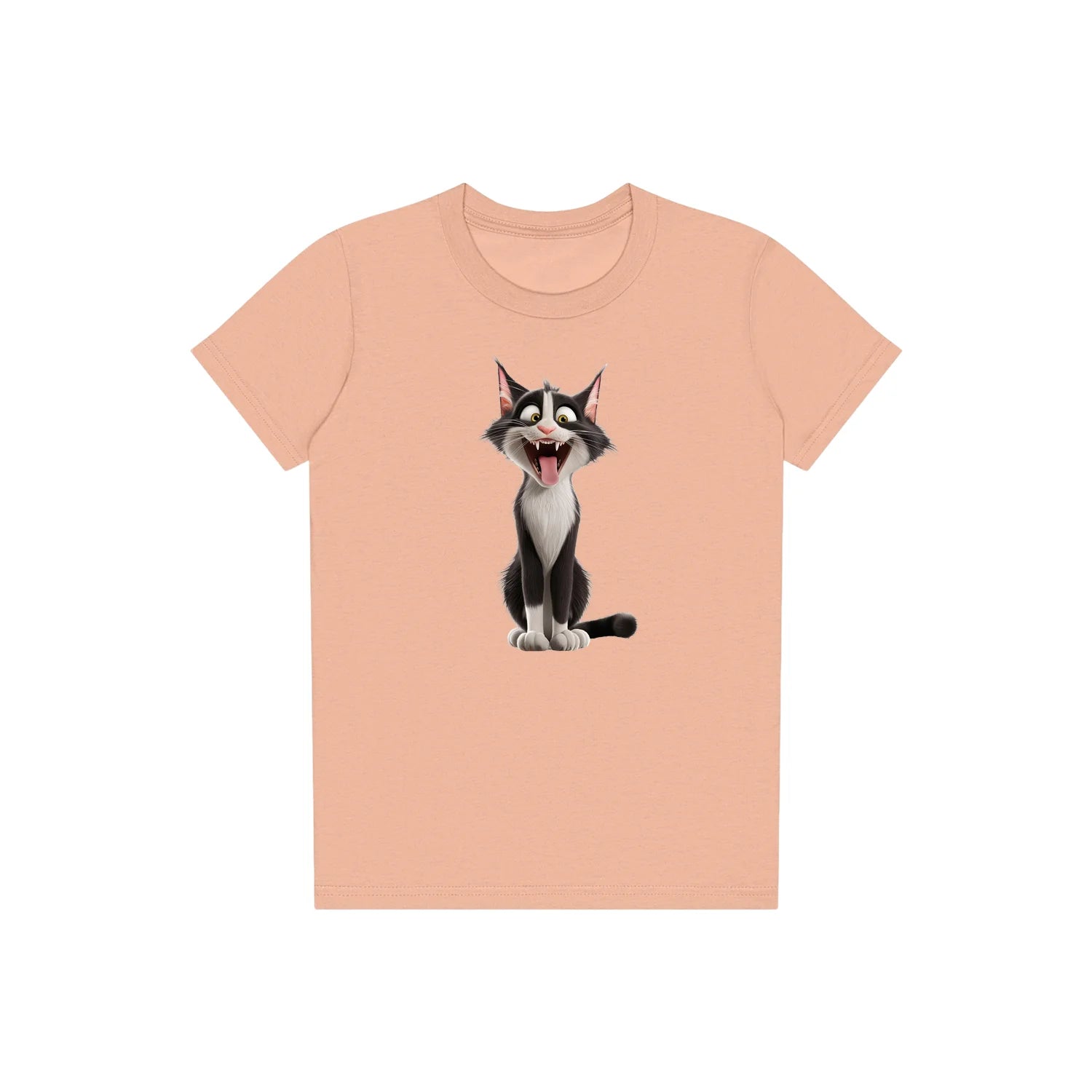 T-shirt Cat graphic 0021 - Peach