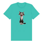 T-shirt Cat graphic 0021 - Teal
