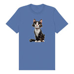 T-shirt Cat graphic 0022 - Columbia Blue