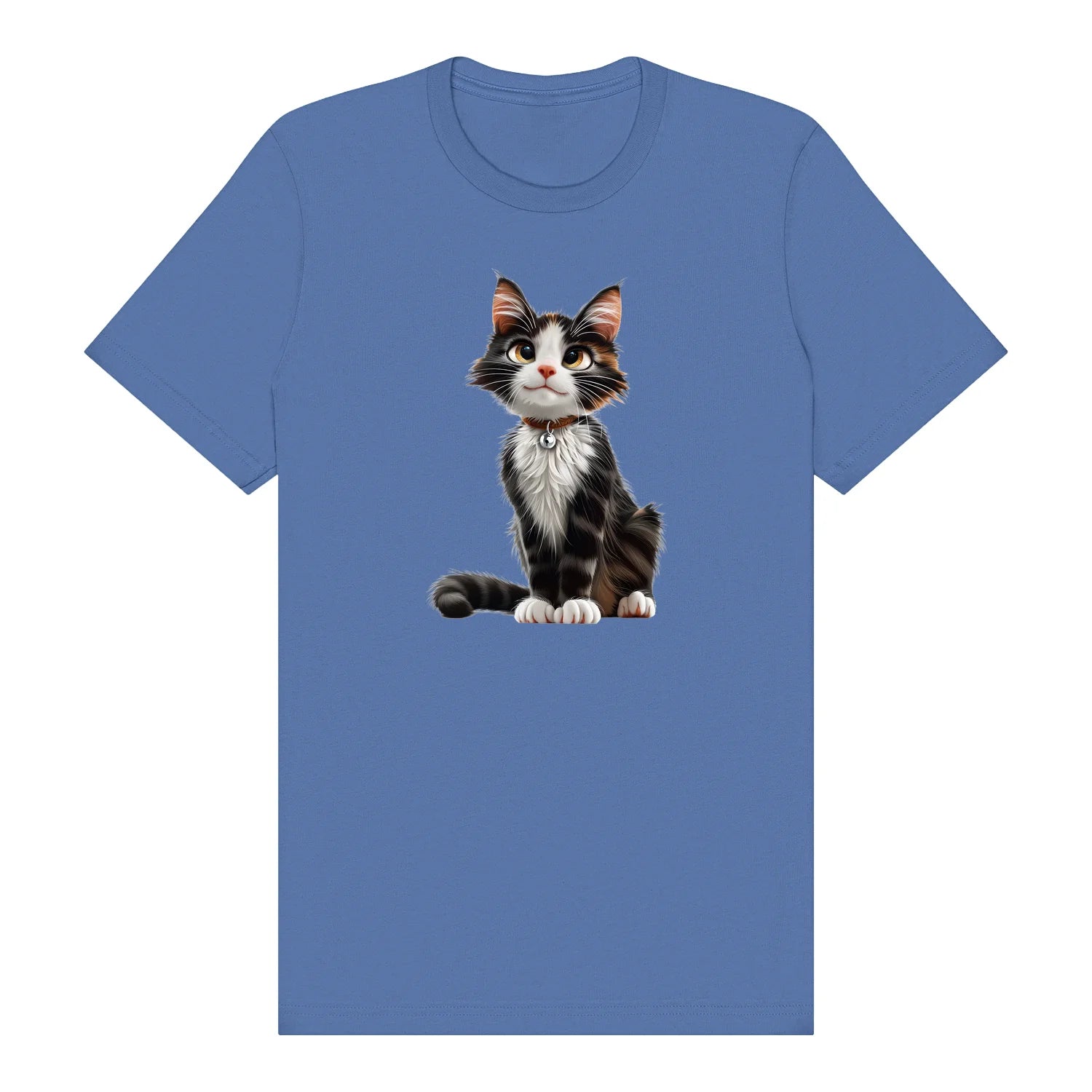 T-shirt Cat graphic 0022 - Columbia Blue