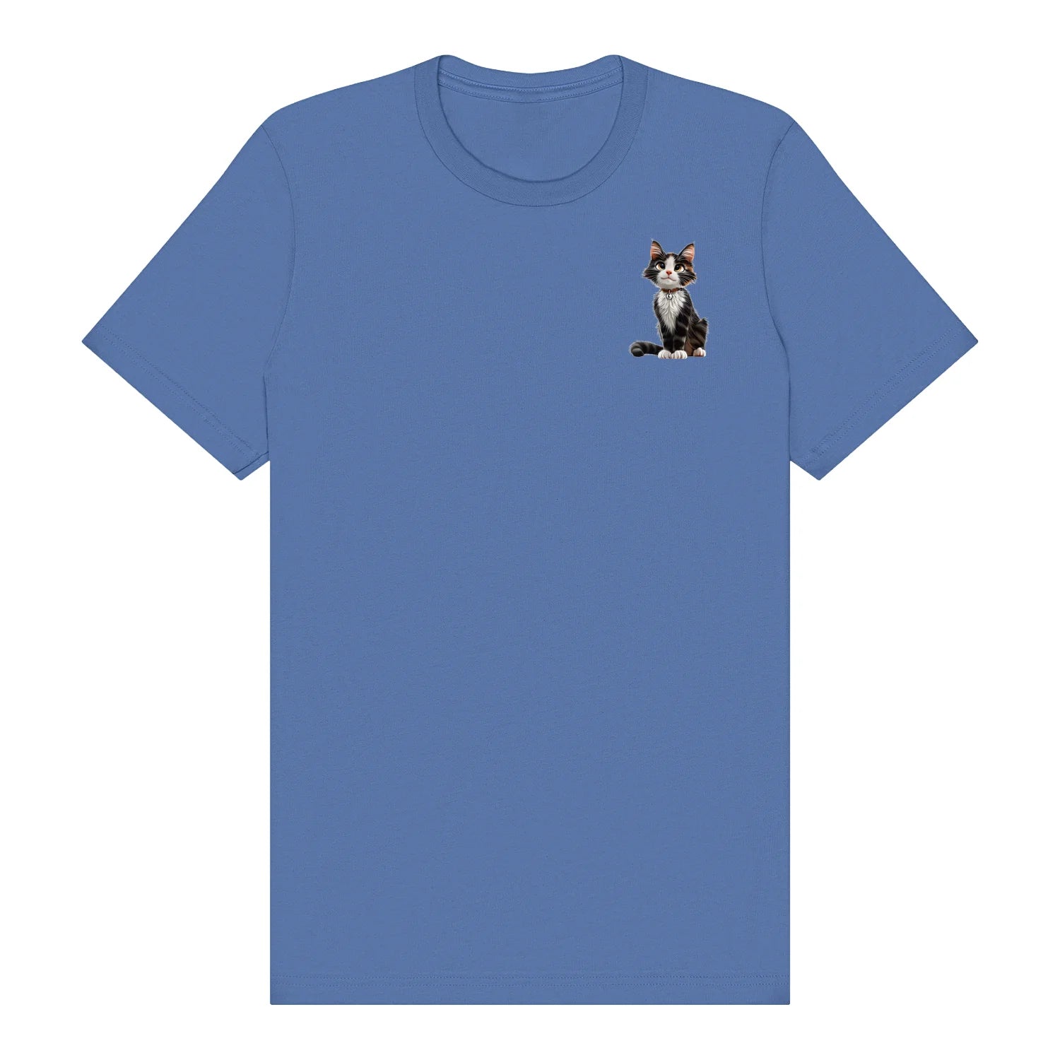 T-shirt Cat graphic 0022 - Columbia Blue