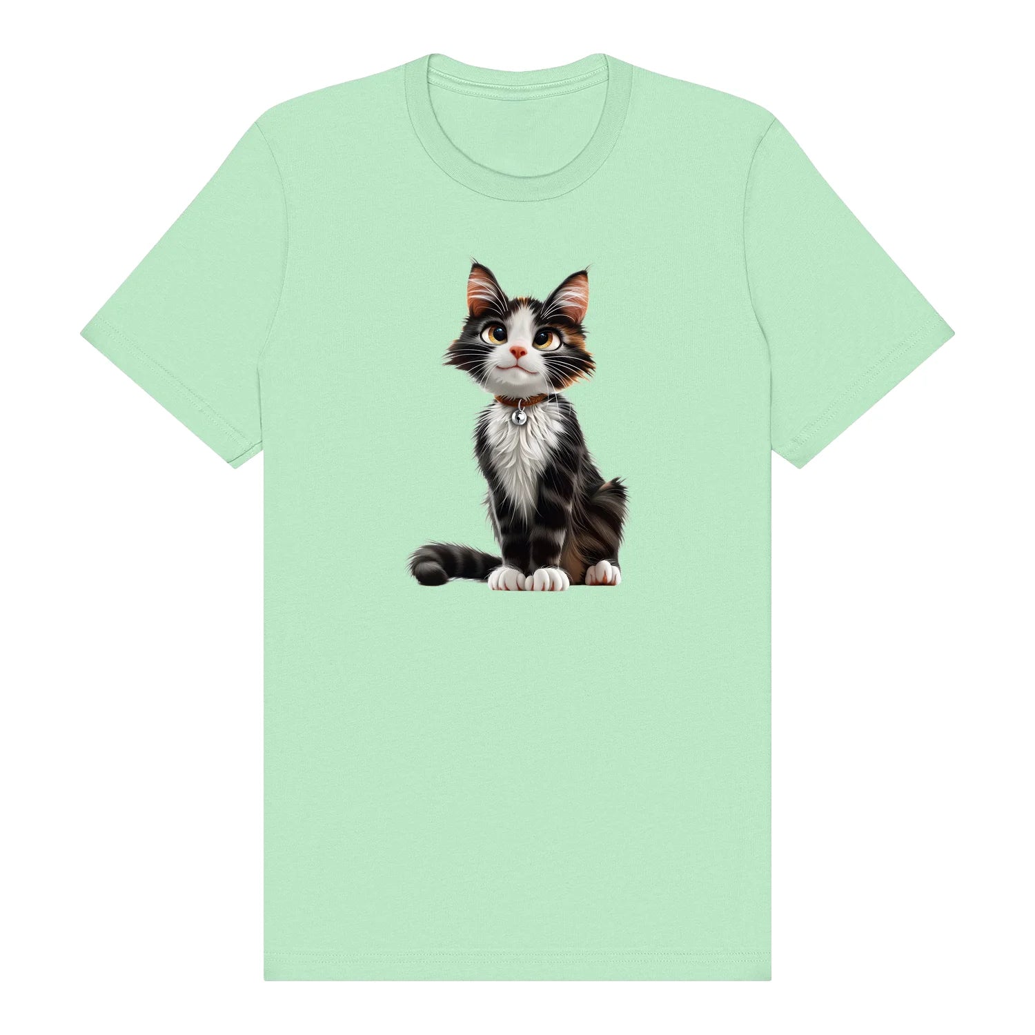 T-shirt Cat graphic 0022 - Mint