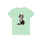 T-shirt Cat graphic 0022 - Mint