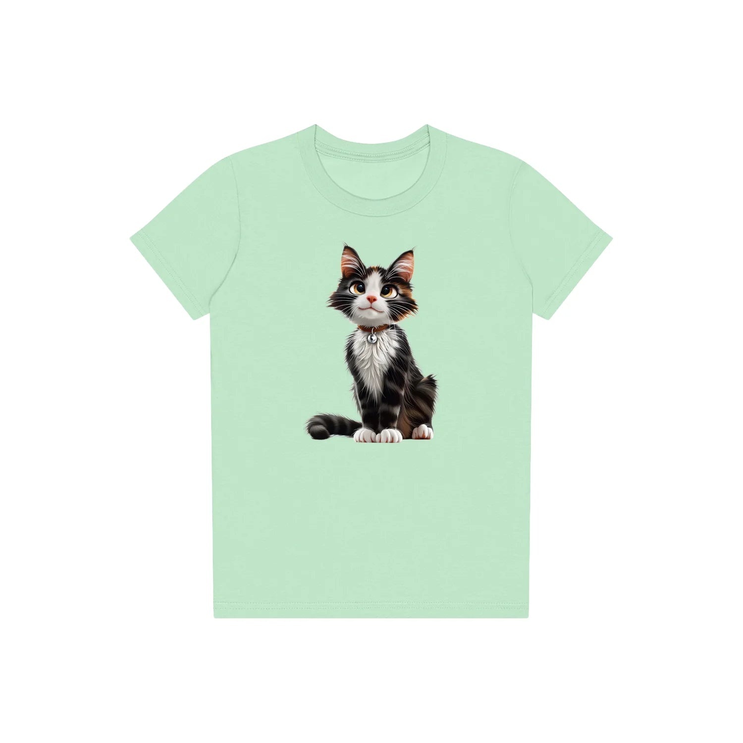 T-shirt Cat graphic 0022 - Mint