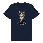 T-shirt Cat graphic 0022 - Navy